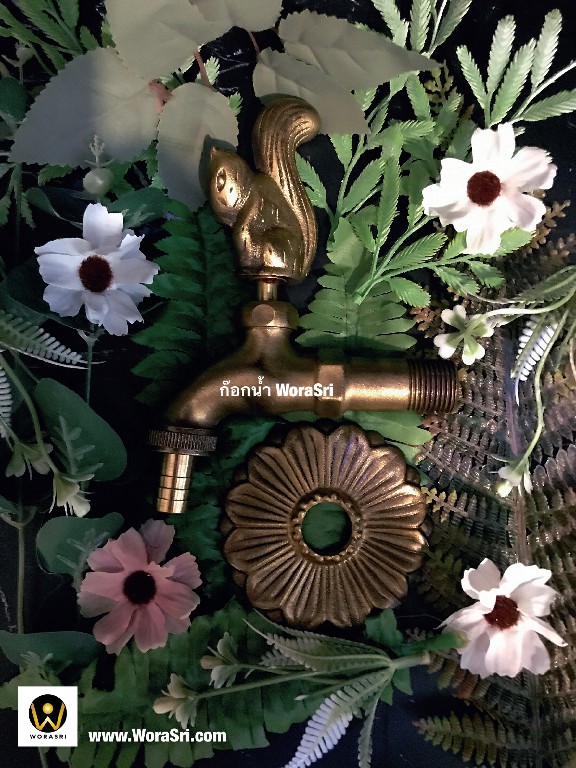 Animal Garden Brass Tap Feng shui bathroom kitchen outdoor Squirrel