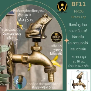 ก๊อกสัตว์สนามทองเหลืองกบ BF11 Frog Brass Tap