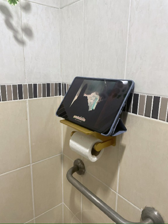 สีทองด้านที่ใส่ทิชชู่วางมือถือไอแพดได้