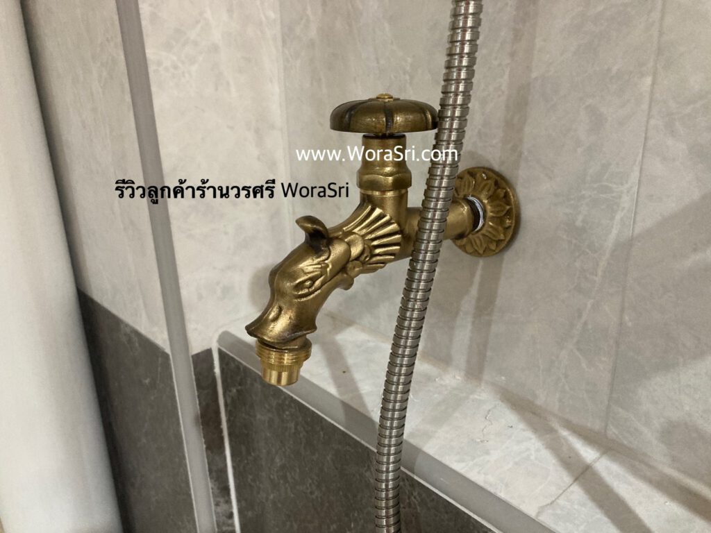 ก๊อกห้องน้ำซิงค์ห้องครัวอ่างล้างหน้ามือไม้ทองเหลืองตกแต่งบ้านและสวนในสวนอังกฤษ